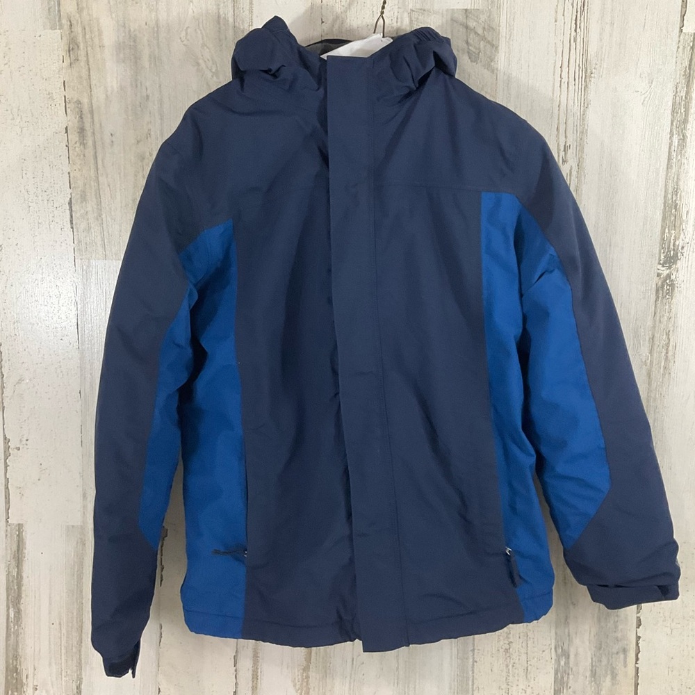 Land’s End, Children’s Winter Hooded Jacket Blue. Size L 14-16